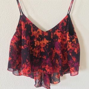 Crop Floral tank top
